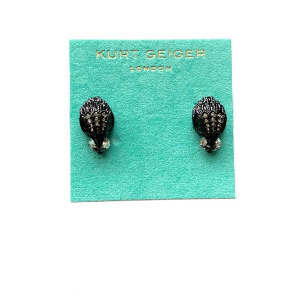 Kurt Geiger London - Black Eagle Stone Stud Earrings NWT - Picture 5 of 9